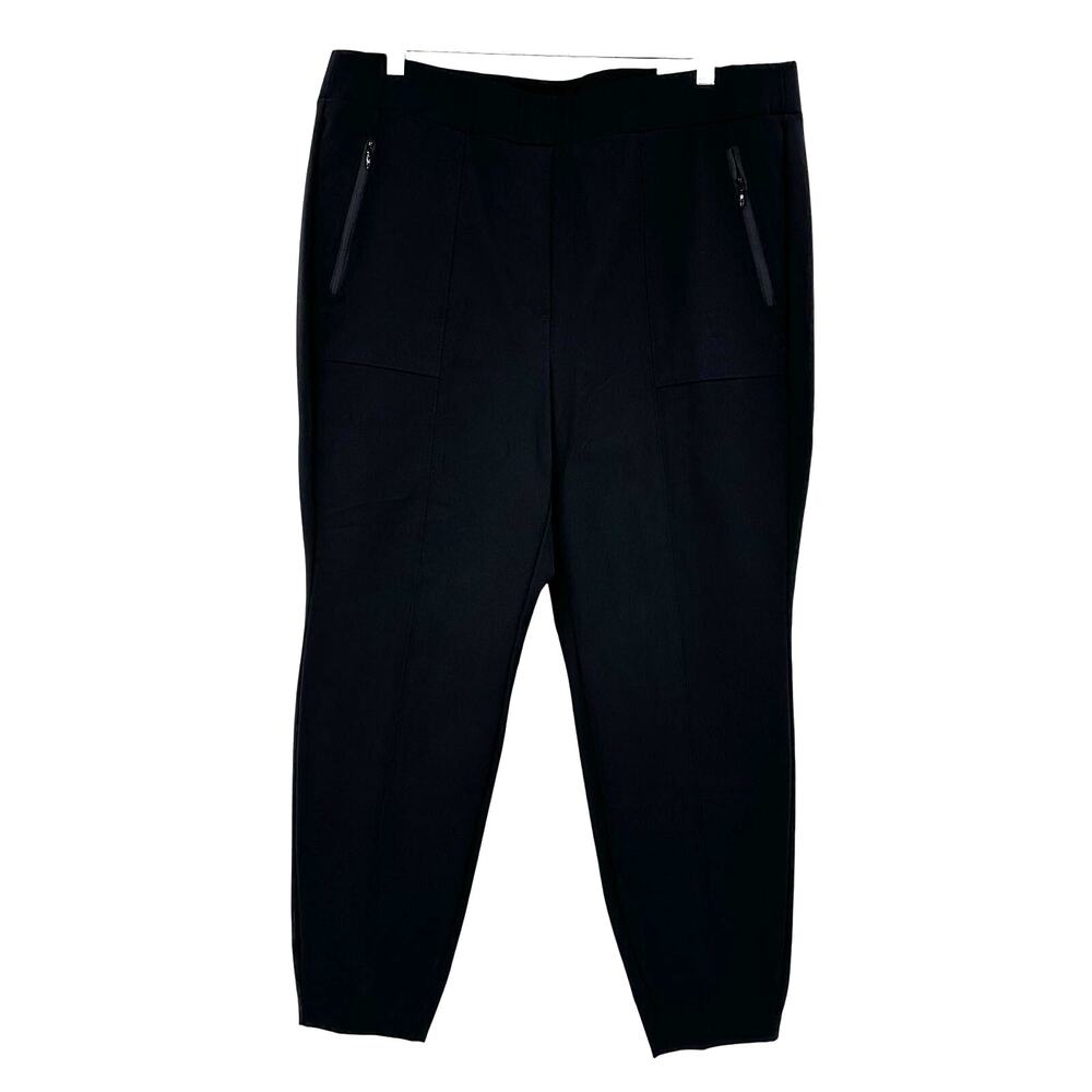 Lane Bryant‎ Size 16 On The Go Ankle Pants Black New with Tags NWT Zip Pockets